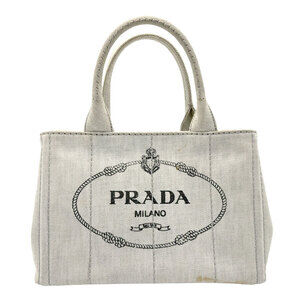 Prada Canapa shoulder bag handbag gray denim